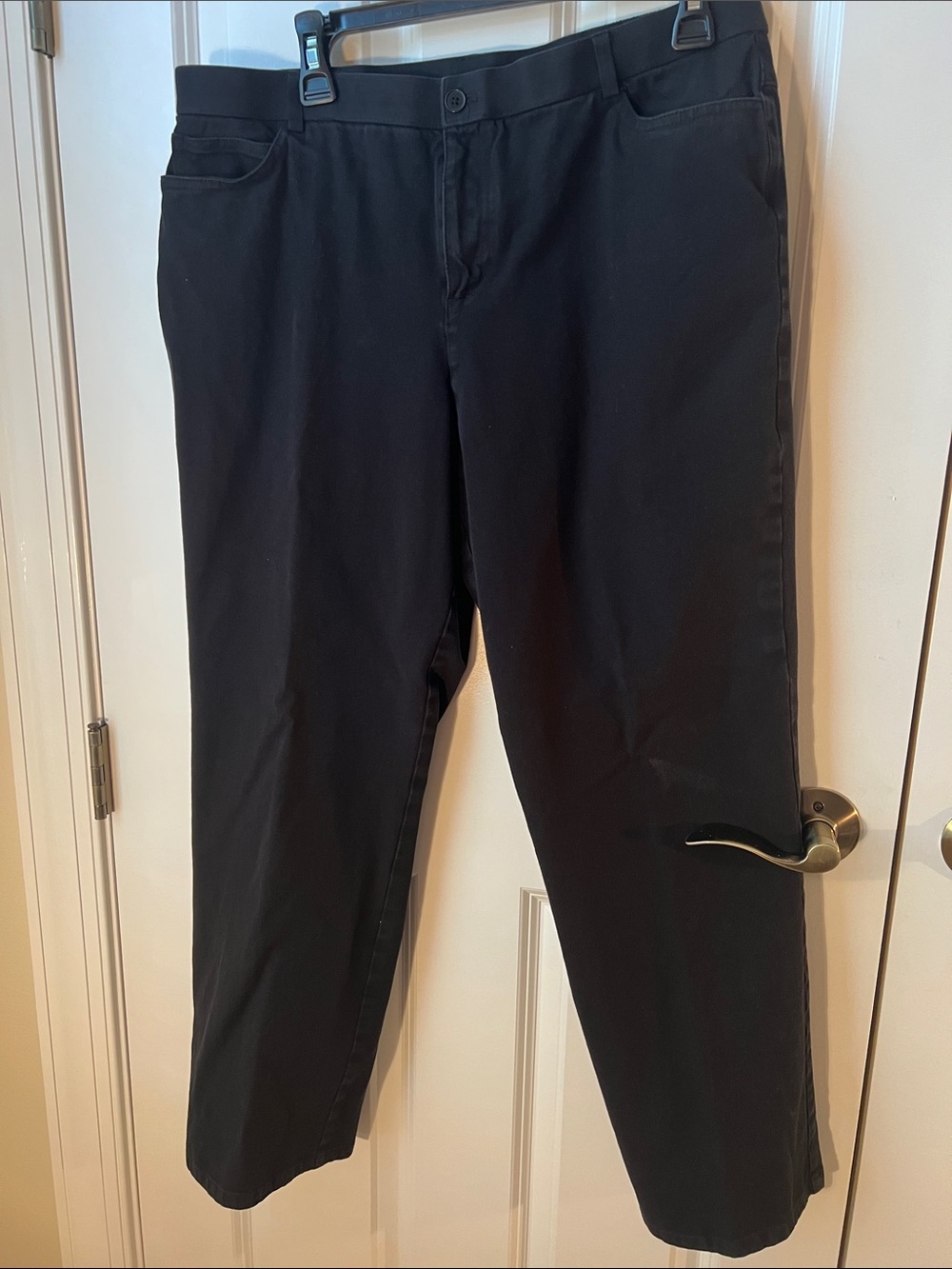Women’s Black Straight-Leg Jeans Y2K Focus 2000 Size 14 95% Cotton 5% Spandex